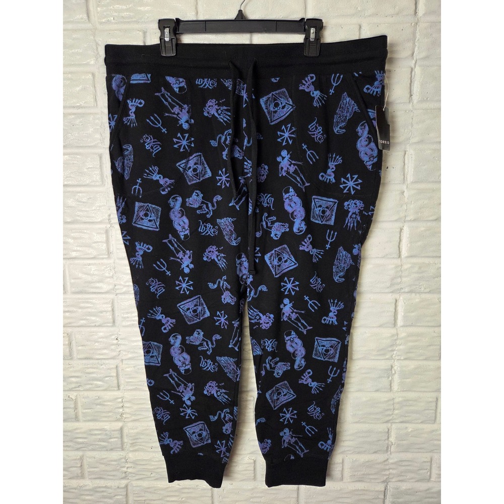 Harry Potter TORRID Crop jogger pants Women's size 2 (18/20) 2X Black & Blue NWT